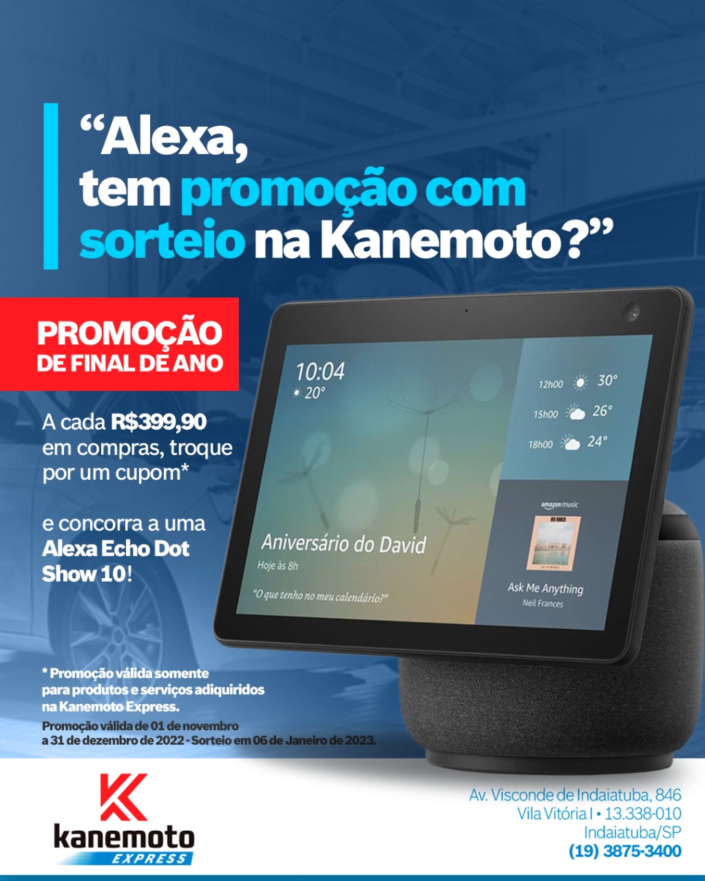 Promoção de final de ano Kanemoto Express